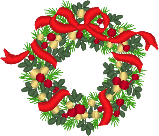 Christmas Wreath - Christmas Day (635x542), Png Download