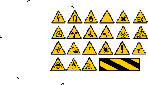 Danger Signs Clip Art - Small Danger Sign (600x344), Png Download