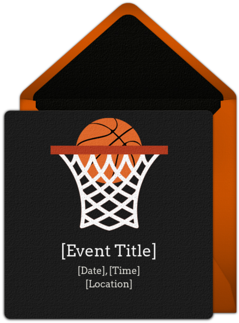 Customizable, Free Basketball Net Online Invitations - Basketball Hoop King Duvet (650x650), Png Download