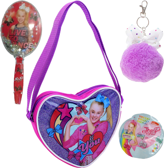 Jojo Siwa Bag, Bow, Brush, And Key Chain 4 Pc Gift - Sleeping Bag Of Jojo Siwa (700x700), Png Download