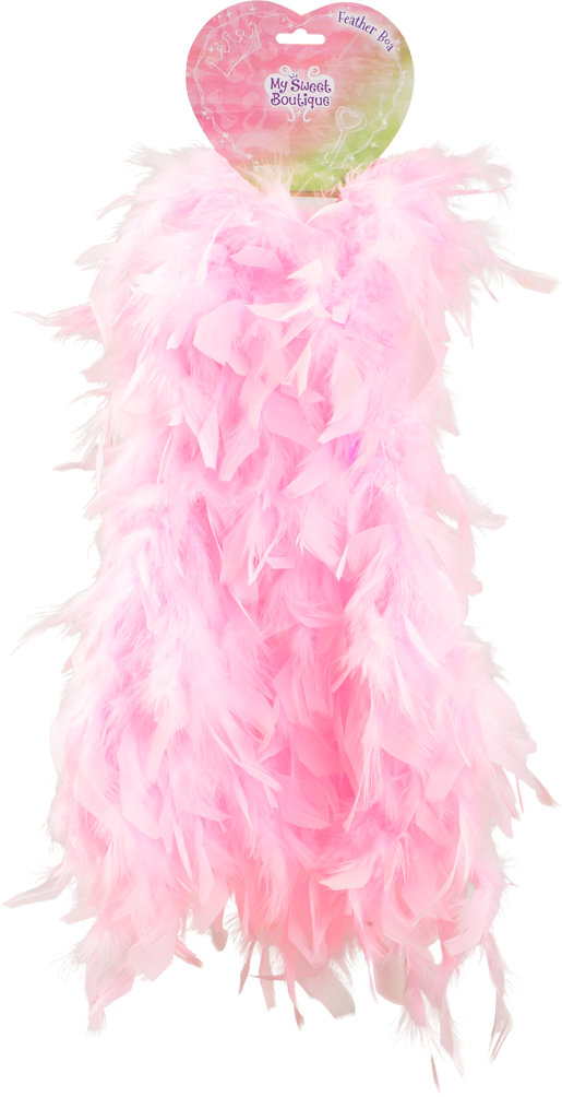 My Sweet Boutique Feather Boa, White W/ Silver Foil, - My Sweet Boutique Fjerboa, Lyserød Børn My Sweet Boutique (515x1004), Png Download