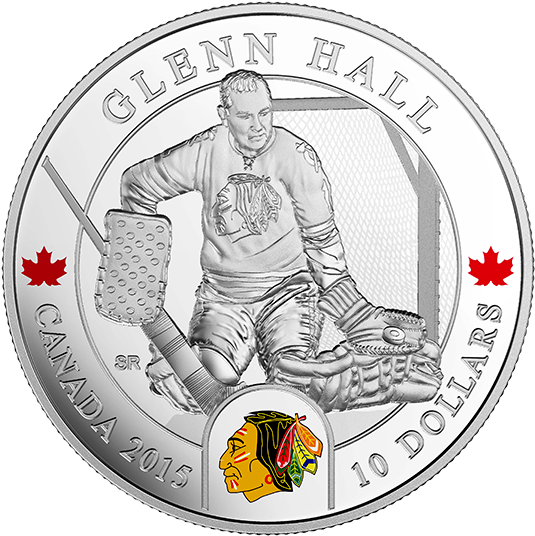 Fine Silver Coin National Hockey League<sup>®</sup> - 2015 Fine Silver 10 Dollar Coin - Nhl Goalies: Glenn (570x570), Png Download