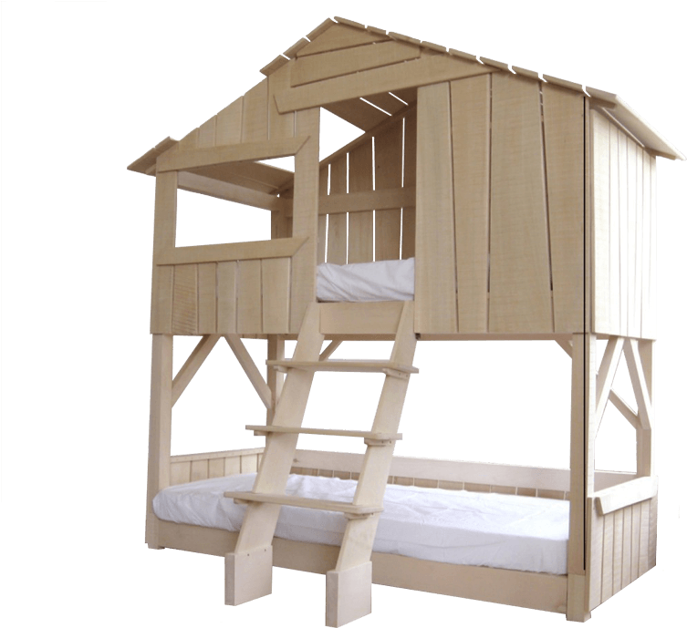 Solid Wood Hut Bed - Mathy By Bols Kids Bunk Bed With Drawers & Desk (1000x952), Png Download