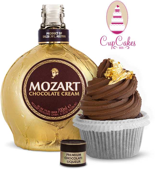 Mozart Chocolate Liqueur Cupcake - Mozart Chocolate Cream Liqueur 750ml (707x819), Png Download