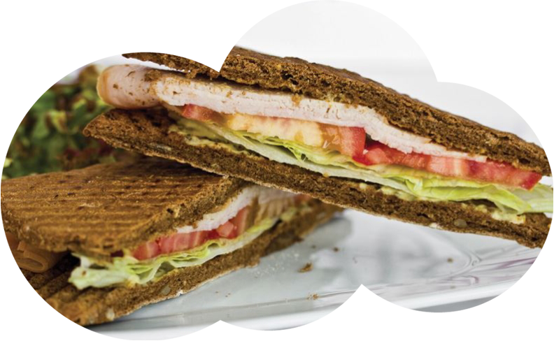 Mask-turkey - Ham And Cheese Sandwich (792x488), Png Download