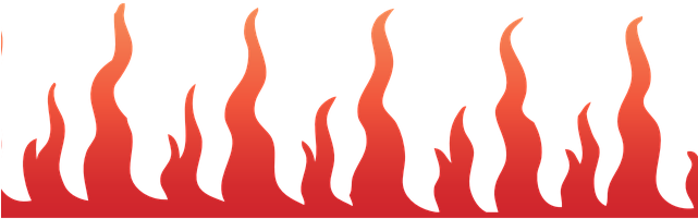 Flame Clipart Heat - Line Of Flames Transparent (640x480), Png Download