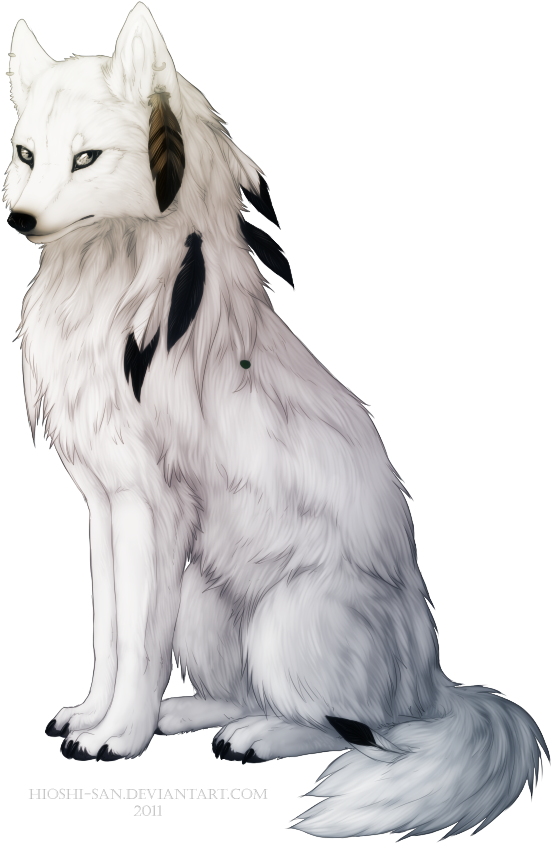 Wolf Wolf - Anime Pet Wolf (610x898), Png Download
