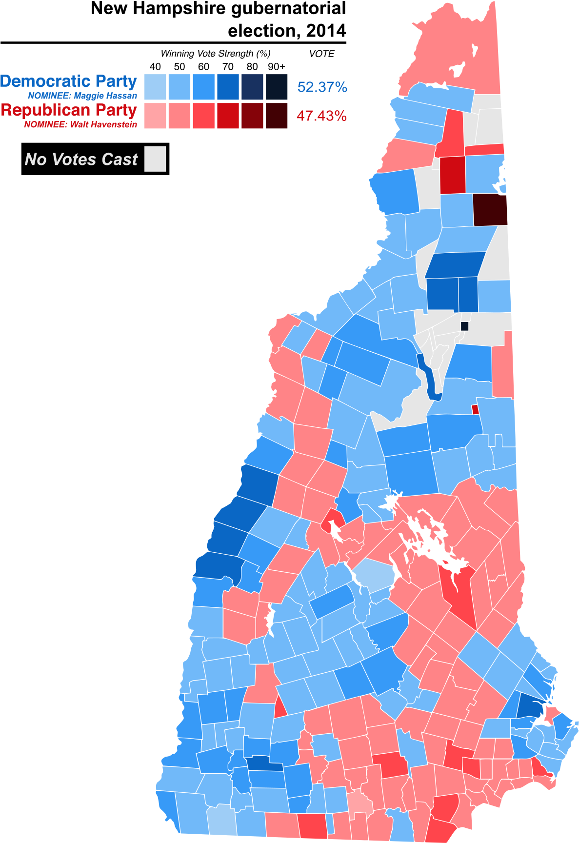 2016 Election Results Nh (1200x1740), Png Download