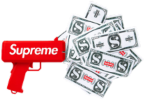 Balenciaga Photooftheday Lifestyle Yeezyboost Clothing - E-buy New Cash Money Gun, Supreme Quality Cash Cannon (1024x1024), Png Download