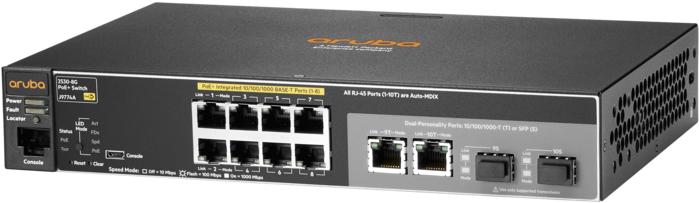 Aruba 2530 8g Poe Switch Left Facing - Hpe Aruba 2530 8g Switch (800x600), Png Download