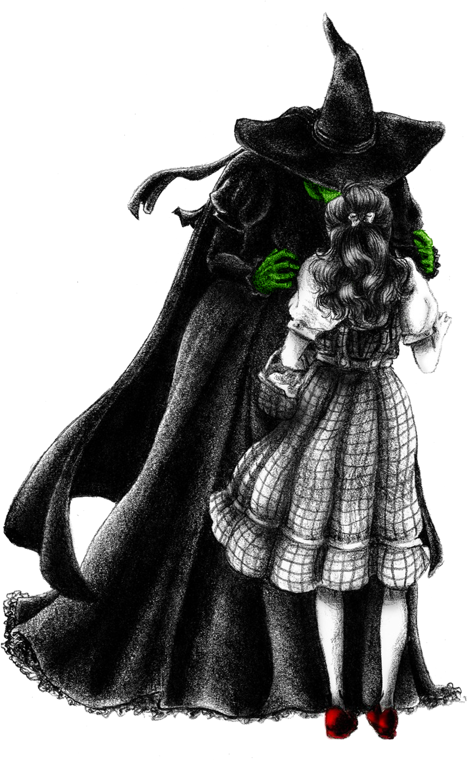 Elphaba Y Dorothy Gale - Dorothy And Elphaba Drawings (1900x2829), Png Download