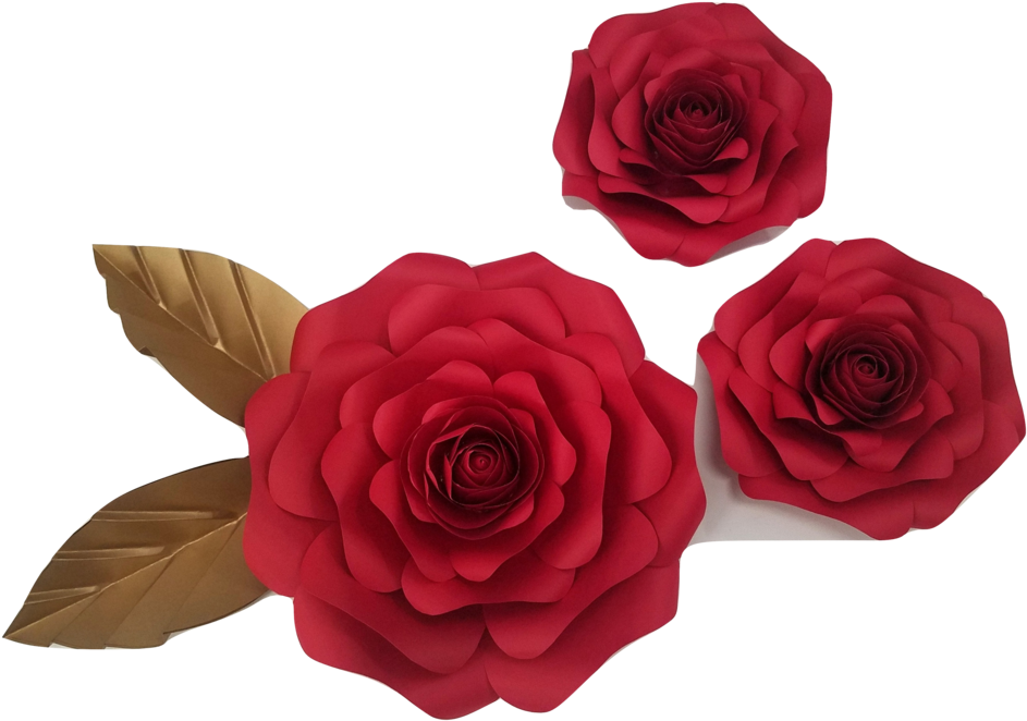 [paper Flower] [paper Flower Sets] [decor In The Box][ - Red Paper Flower (1024x725), Png Download