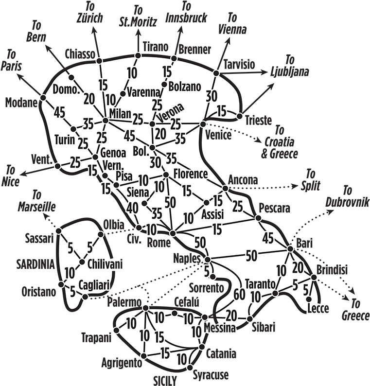Map Shows Approximate Costs, In $us, For One Way, Second - Diagram (800x835), Png Download