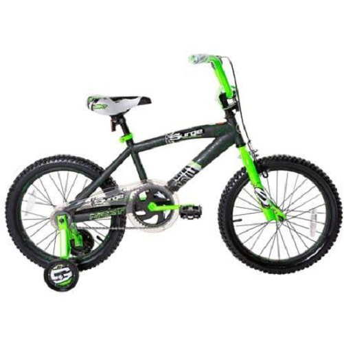 Auction - 18" Next Surge Boys' Bmx Bike, Black/green (1000x1000), Png Download