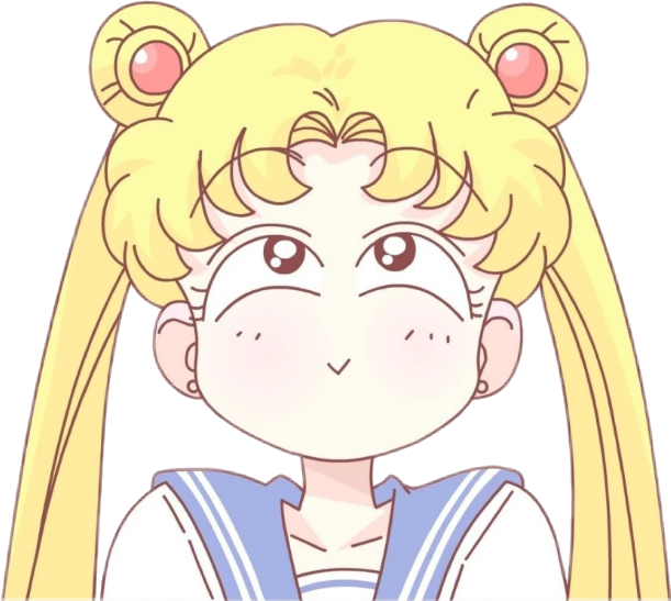 Cute Kawaii Anime Animegirl Sailormoon Moon Girl Vaporw - Sailor Moon (611x547), Png Download
