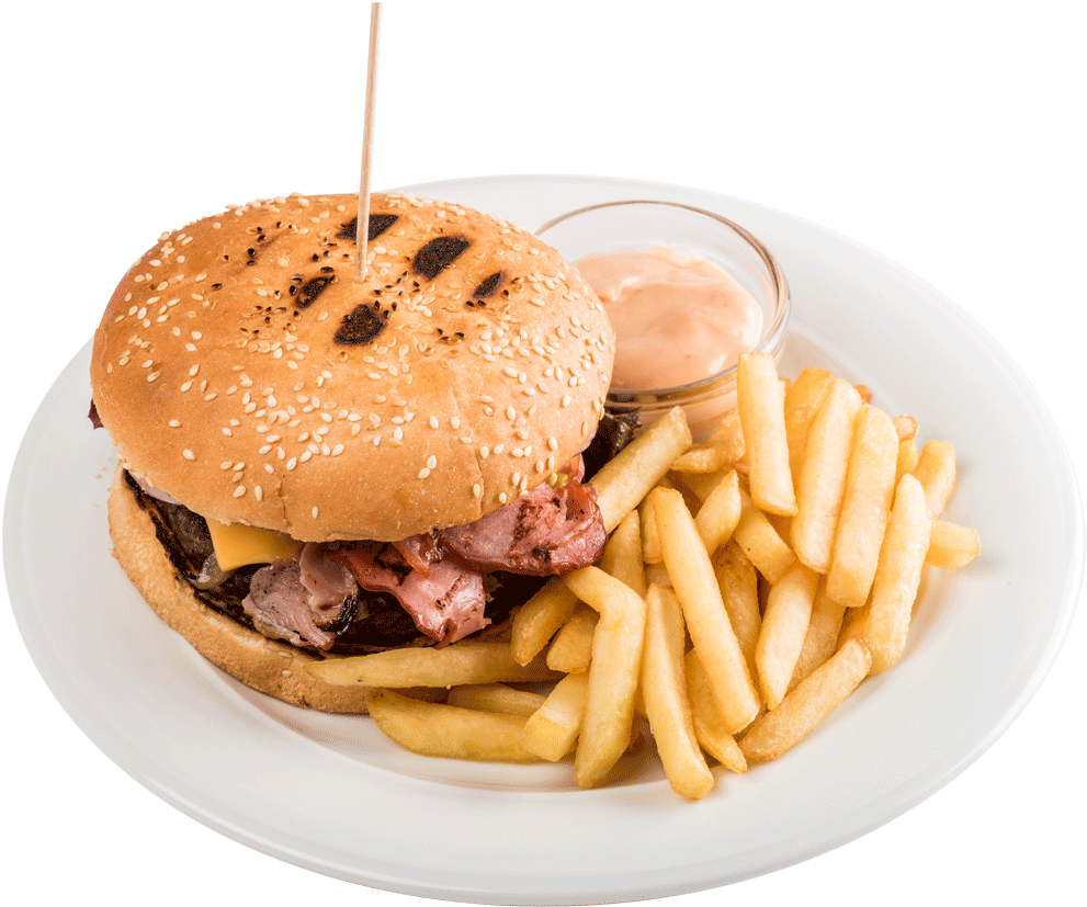 Meniu Spicy Bacon Cheeseburger - Fast Food (1100x1100), Png Download