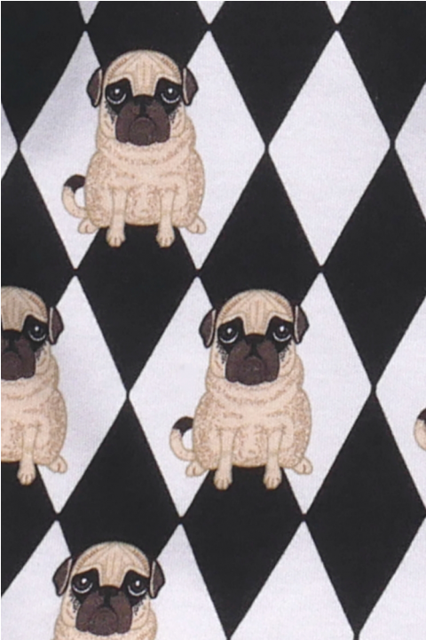 Filemon Kid Leggings Pug Diamond Aop - Pug (960x720), Png Download