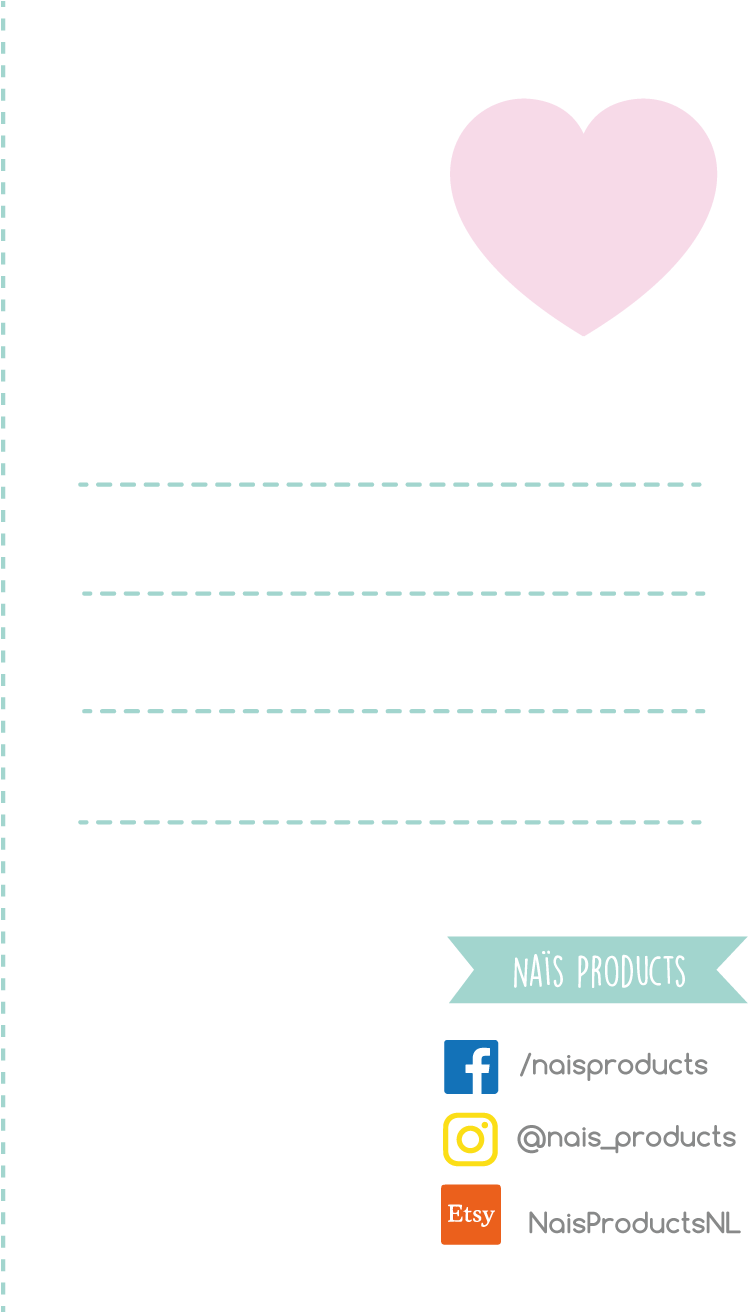 Pug Card Set - Heart (1825x1311), Png Download