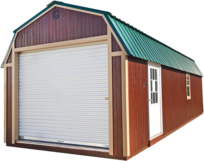Urethane Lofted Barn Garage - Building (700x550), Png Download