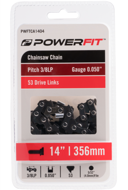 Powerfit Chainsaw Chain 14" Bar, 3/8"lp Pitch, - Chainsaw (640x640), Png Download