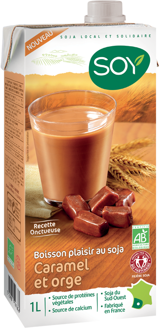 Boisson Plaisir Soja Caramel Orge - Soy Bionature 1 Liter 1 L (595x742), Png Download