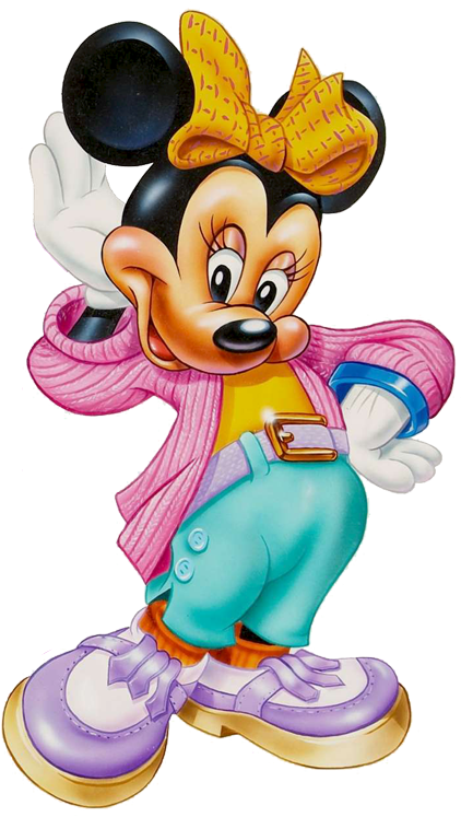 Modern Minnie - Pluto Con Minnie Mouse Y Mickey (424x754), Png Download