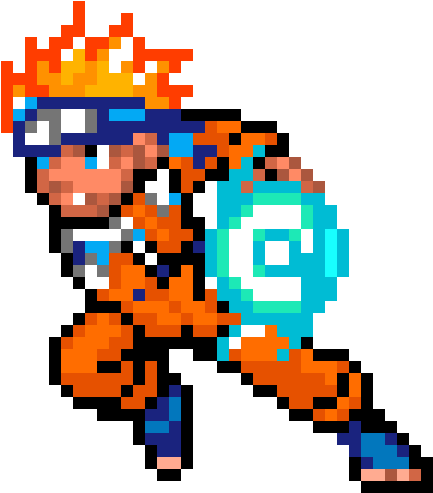 Naruto - Naruto Pixel Art (1200x1200), Png Download