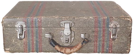 Brown Striped Suitcase - Box (784x784), Png Download