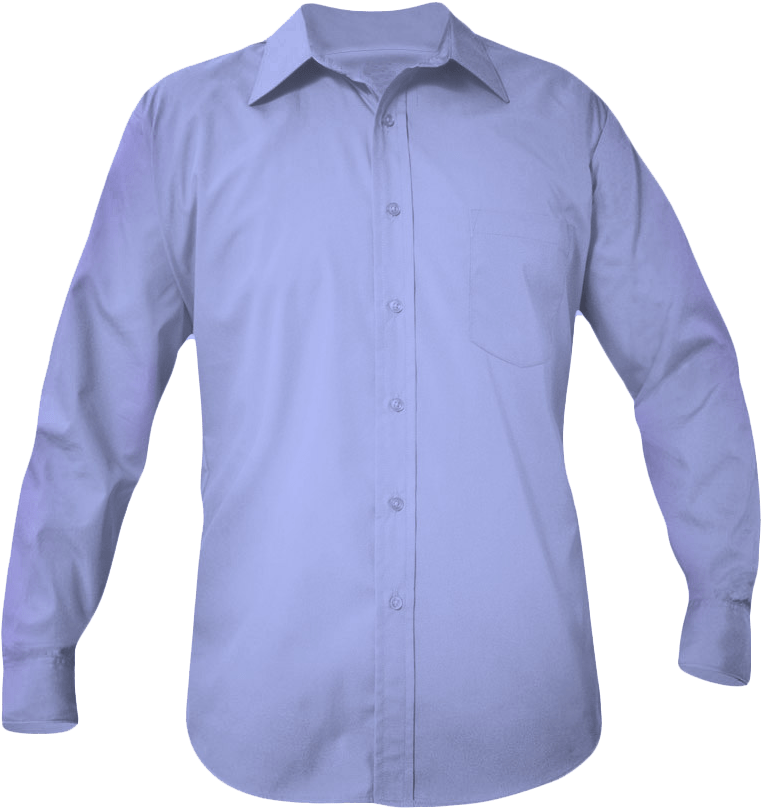 Sky Blue Buttondown Shirt Long Sleeve - Aqua Blue Long Sleeve (910x910), Png Download