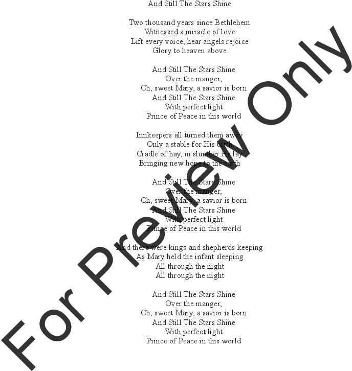 And Still The Stars Shine Thumbnail - J.w. Pepper & Son (816x1056), Png Download