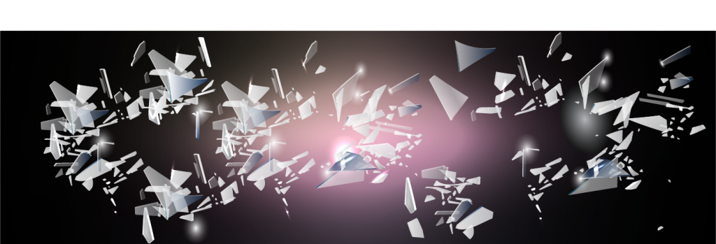 Broken Glass Missing Pieces 2 - Graphic Design (1024x349), Png Download