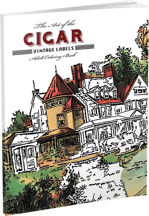 Art Of Cigar Render - Art Of The Cigar: Vintage Labels Coloring Book [book] (736x751), Png Download