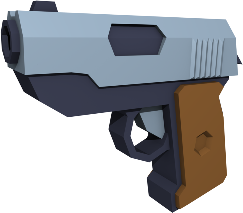 Enter Image Description Here - Low Poly Pistol Model (1024x768), Png Download