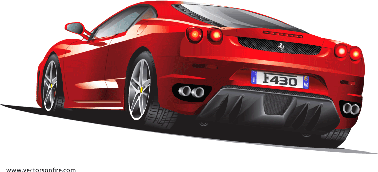 Ferrari Vector Png Clipart Freeuse Download - Ferrari Vector (767x430), Png Download
