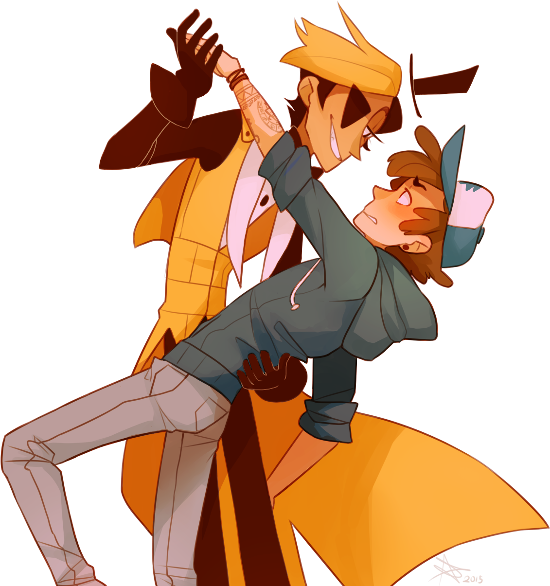 I - Dipper Pines And Bill Cipher (1193x1234), Png Download