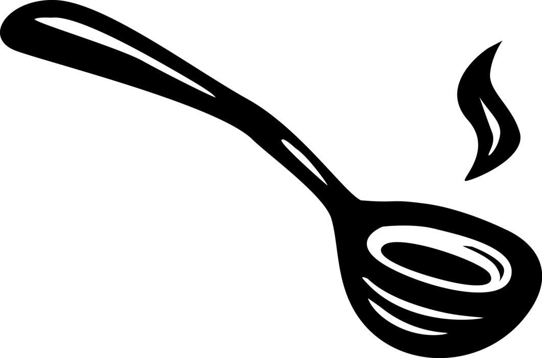 Vector Illustration Of Kitchen Kitchenware Ladle Dipper - Ladle Clipart (1061x700), Png Download