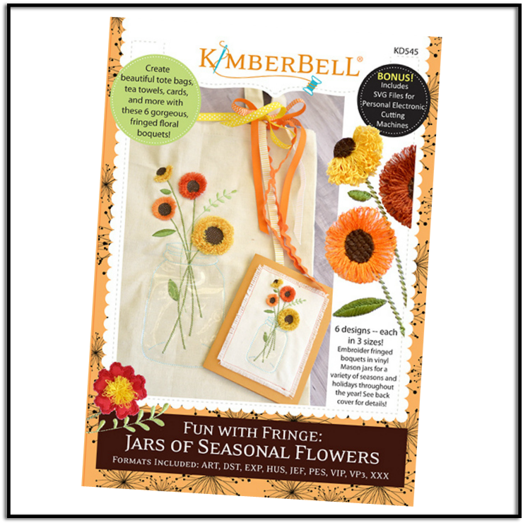 Kimberbell Fun With Fringe Jars Of Seasonal Flowers - Kimberbell Flying To Pieces! Zipper Pouches: Small (740x740), Png Download