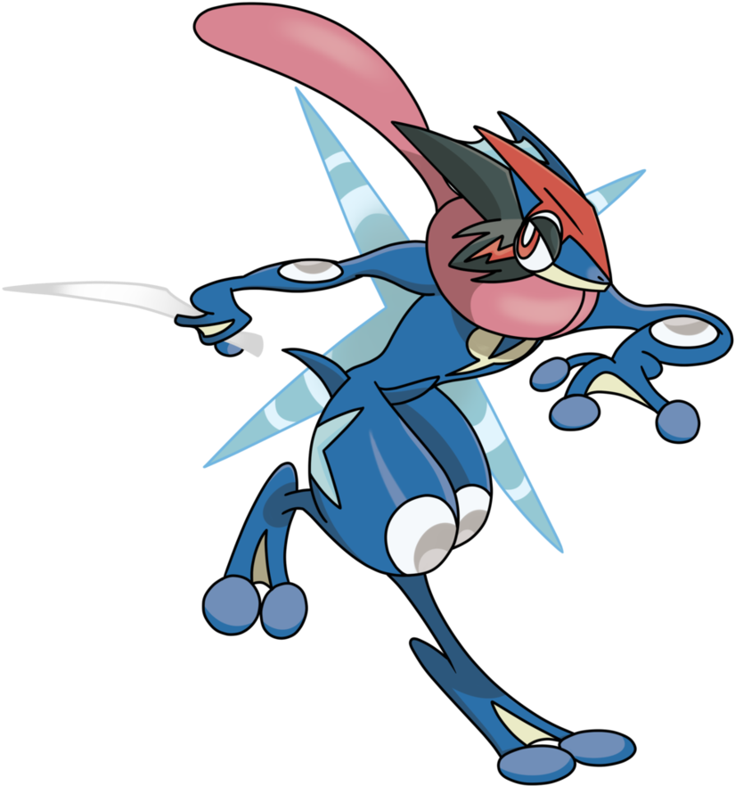 Greninja Ash Png - Ash Greninja Png (859x929), Png Download