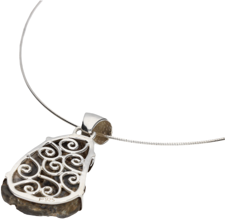 Desert Druzy Sterling Silver Necklace - Locket (650x650), Png Download