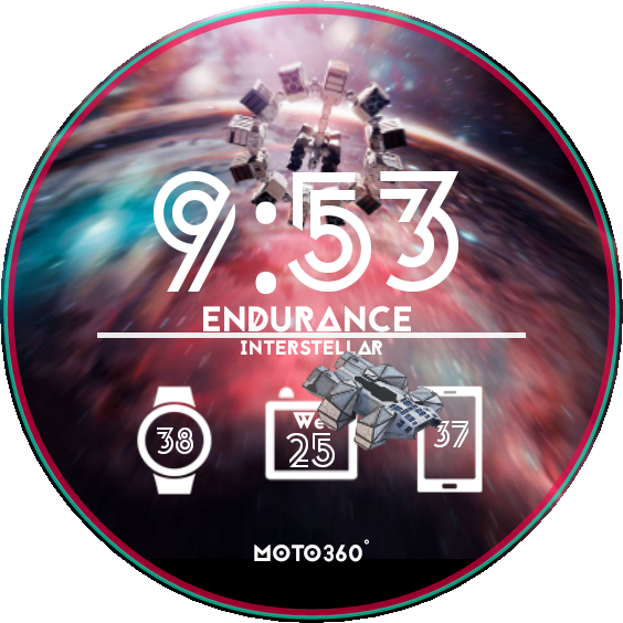 Endurance Interstellar Watch Face Preview (564x564), Png Download