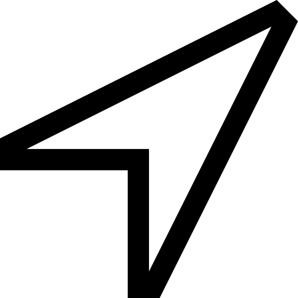 Png File Svg - Navigation Arrow (980x980), Png Download