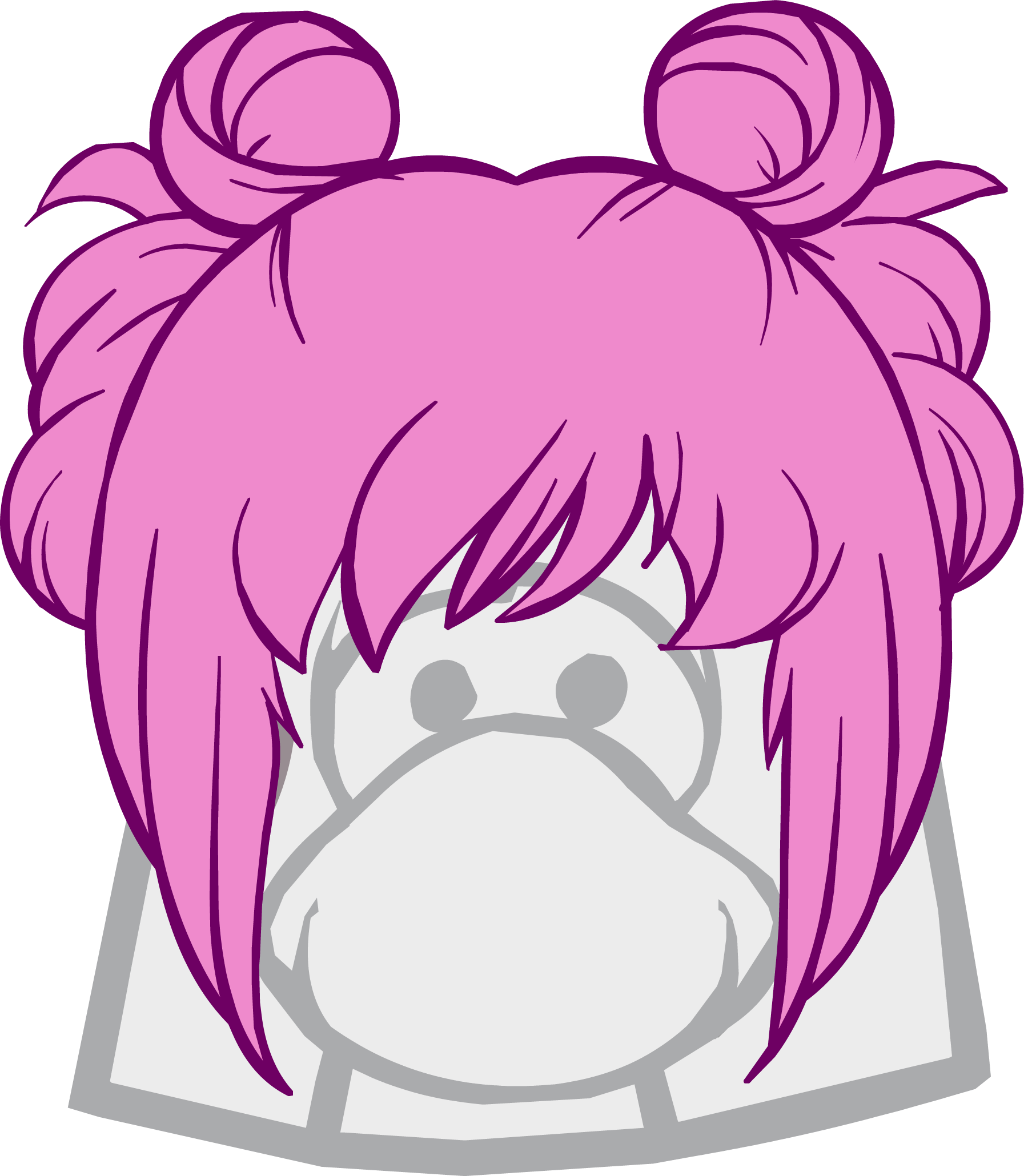 The Curly Pie Clothing Icon Id - Club Penguin Blonde Hair (1793x2060), Png Download