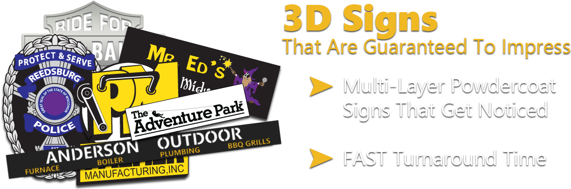 3d Metal Signs - Laser Cutting (1200x400), Png Download