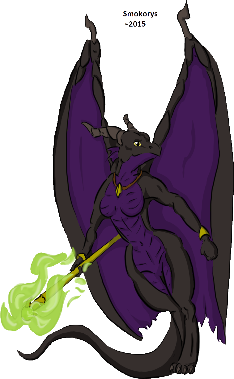 Anthro Dragon Form In Digital By Smokorys - Maleficent Dragon Anthro (757x1227), Png Download