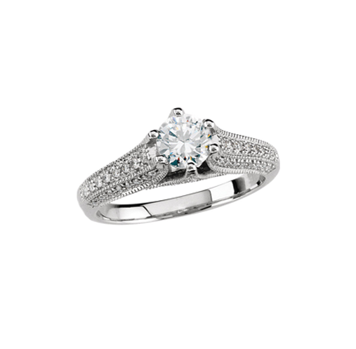 White Gold Engagement Ring At Adore Jewelry Diamond - Engagement Ring (640x640), Png Download