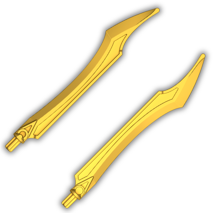 Golden Swords - Bionicle Swords (720x720), Png Download