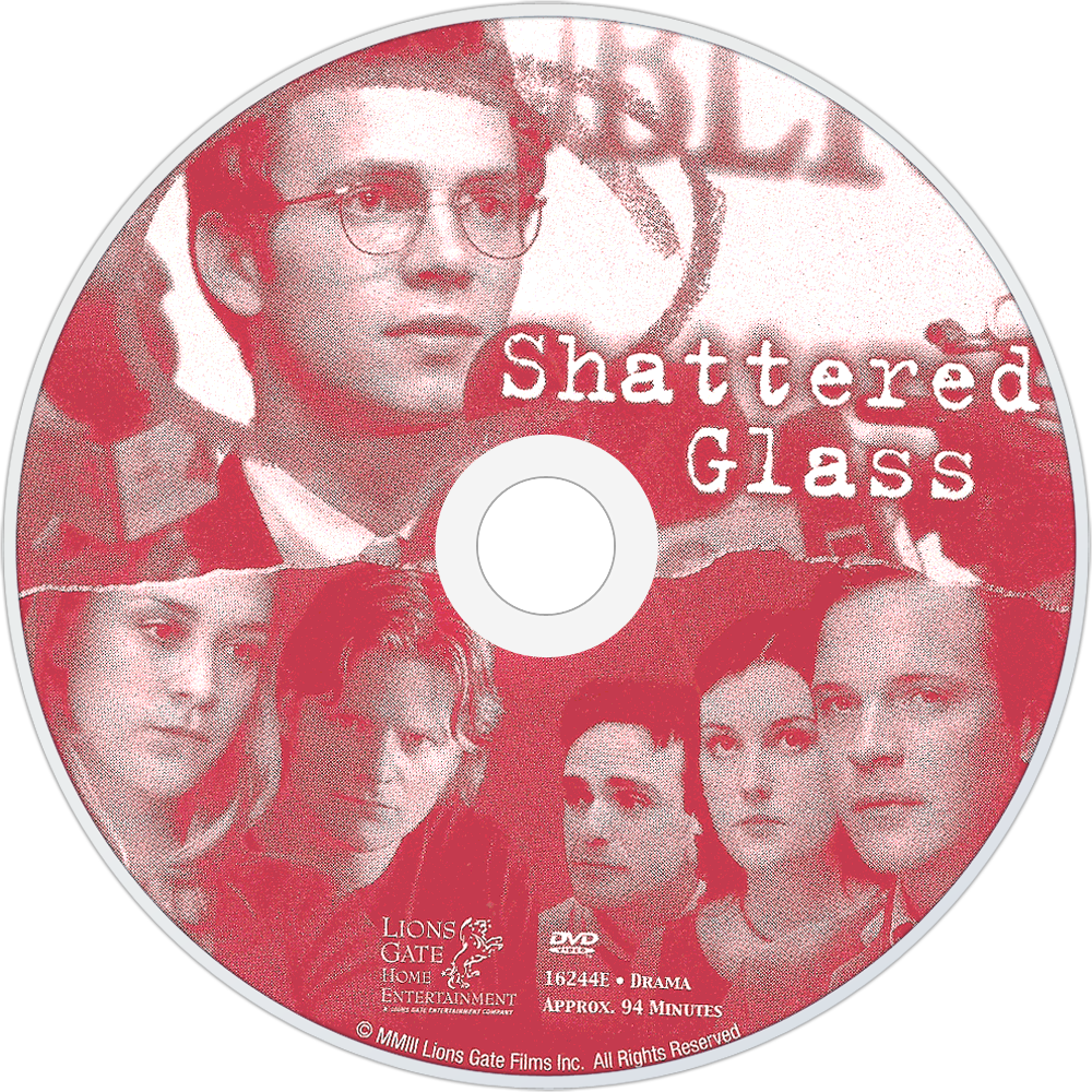 Shattered Glass Dvd Disc Image - Shattered Glass (region 1 Import Dvd) (1000x1000), Png Download