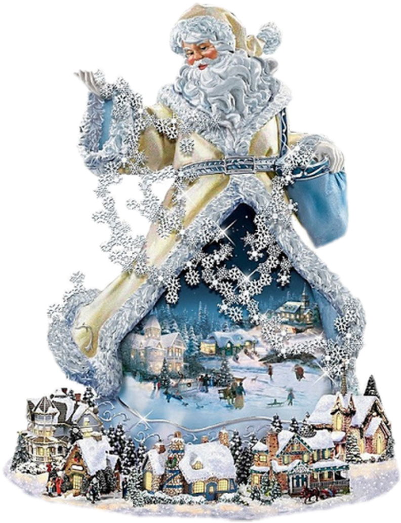 Papai Noel, Natal Da Disney, Música De Natal, Aldeias - Thomas Kinkade Christmas Reefs (800x1042), Png Download
