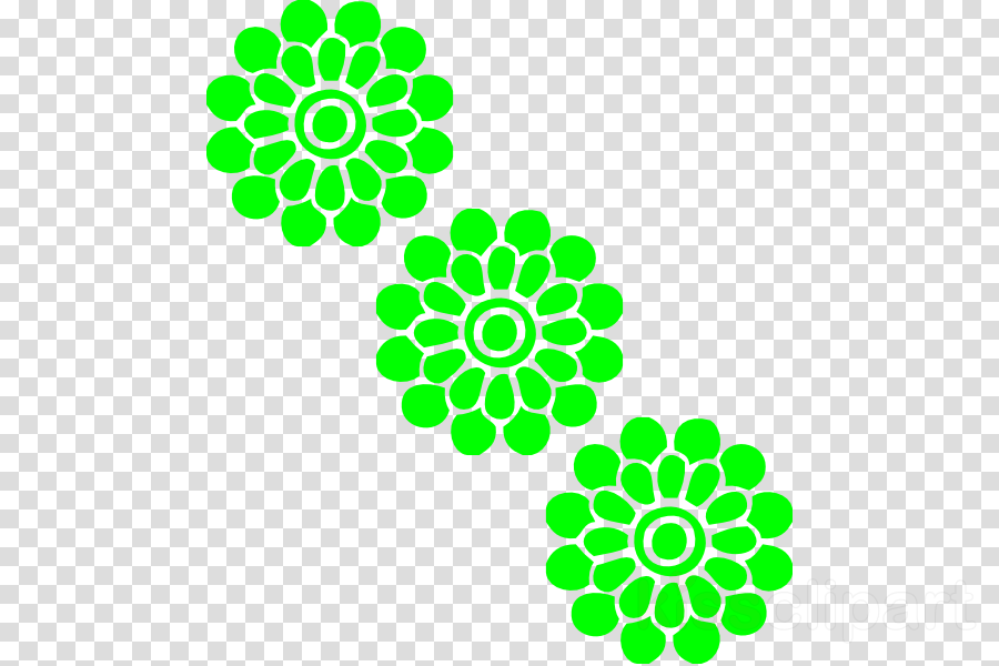 Flores Vector Azul Png Clipart Clip Art - Modern Flower Clip Art (900x600), Png Download