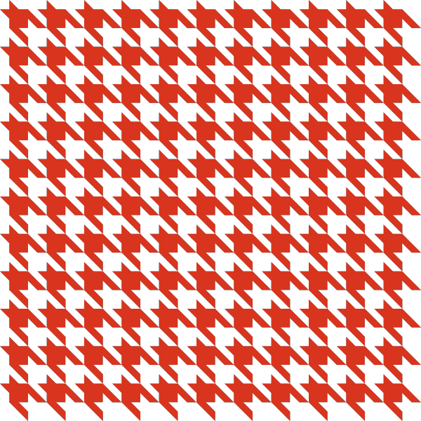 Houndstooth Check Red - Red Houndstooth Vector (600x600), Png Download